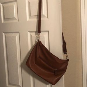 Lightly Used Vegan Leather Crossbody Brown Bag